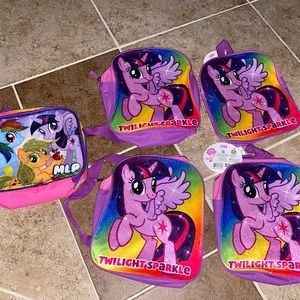 My little pony 4 mini backpacks. Brand new